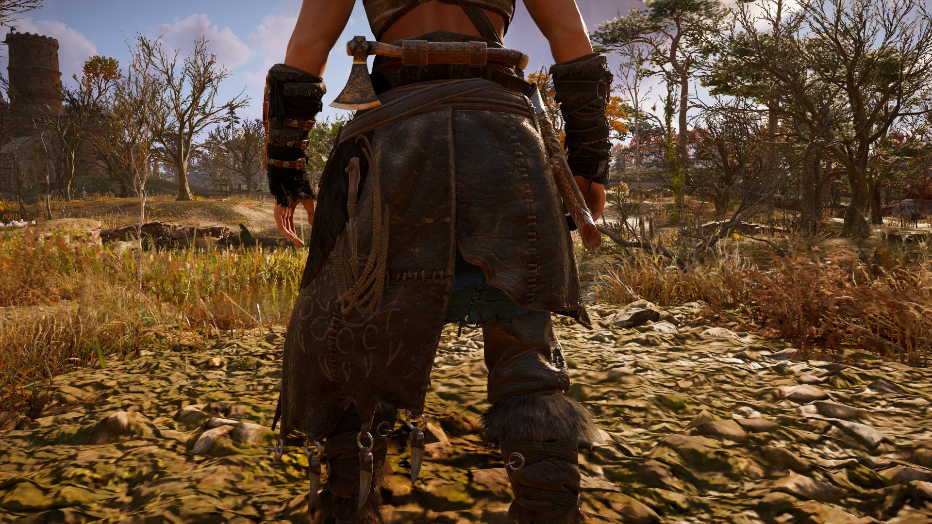 Screenshot of the skirts from the rear