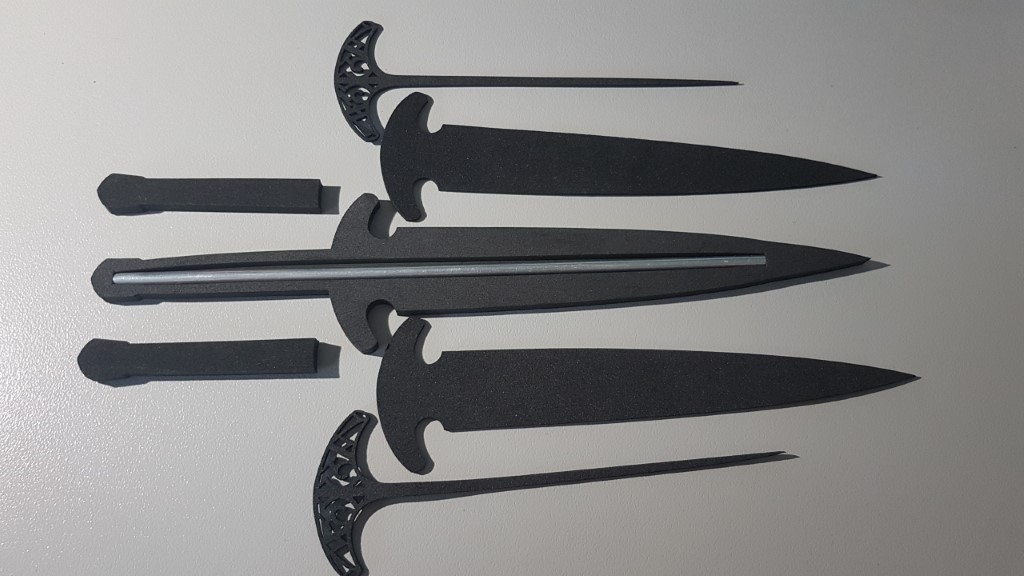 Laser Cut pieces for the second dagger